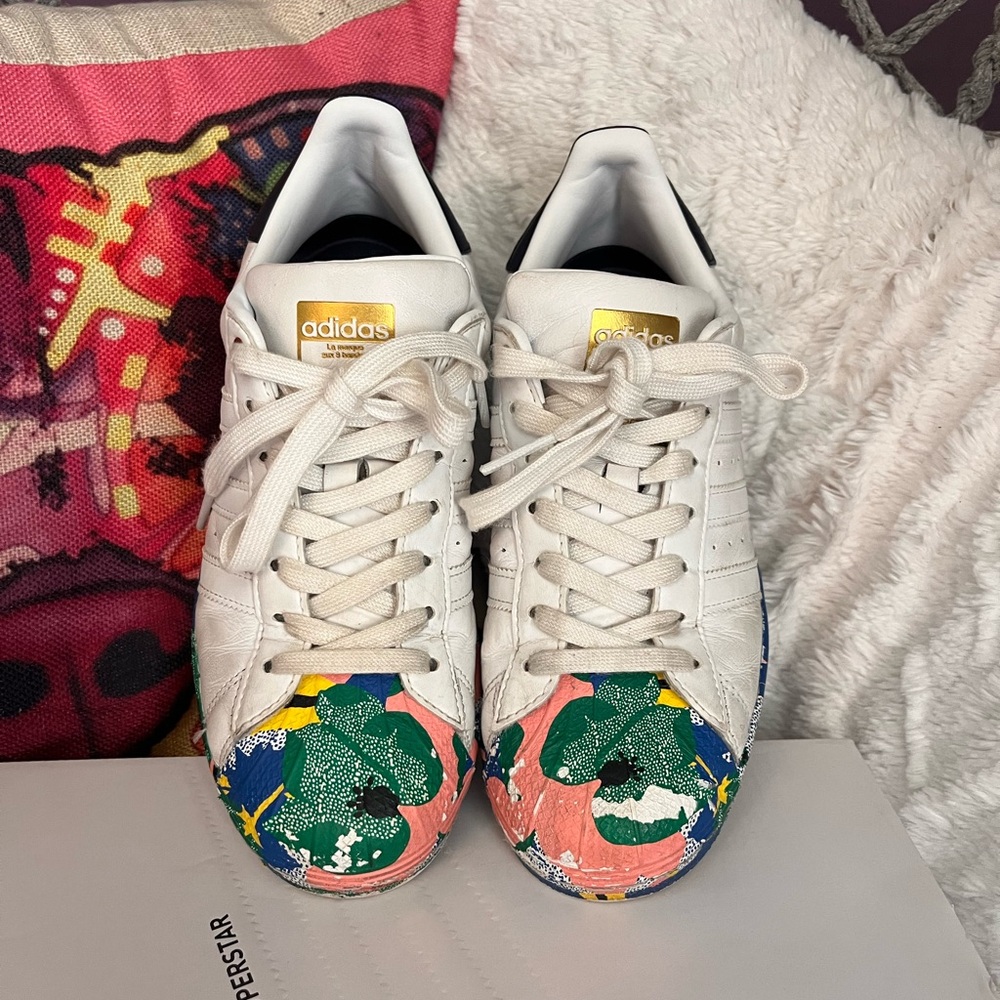 adidas x h.e.r. studio london superstar floral print